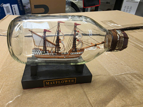Buddelschiff mayflower - mayflower, in