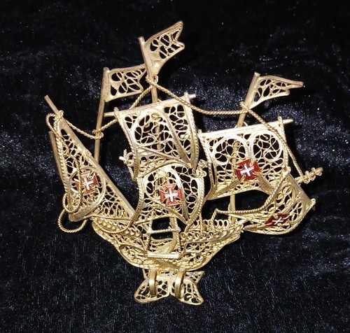 Vintage filigran schiff - filigran,
