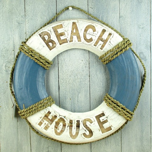 Deko rettungsring holz beach - holz,