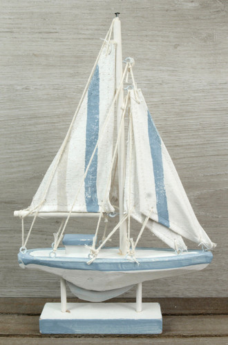 Deko holz segelboot gestreifte - deko,