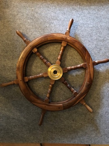 Großes holz steuerrad maritim - holz,