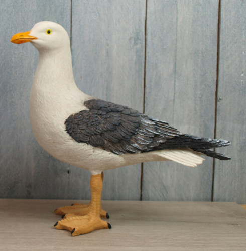 Deko möwe stehend 24x26cm - stehend,