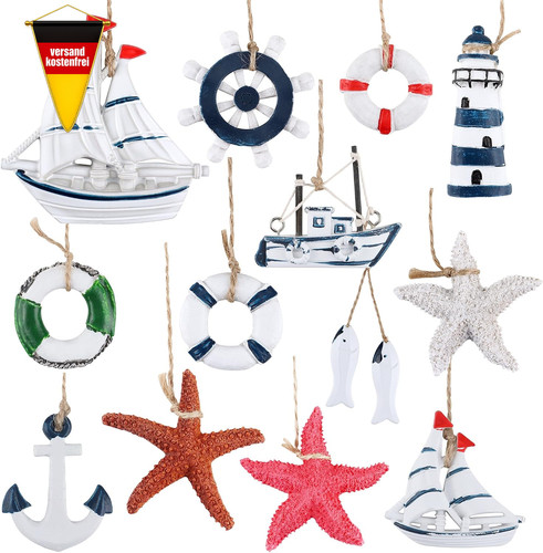 Maritime deko anhänger set - maritime, 13
