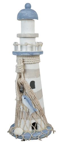 Deko holz leuchtturm 30cm - 30cm, mit