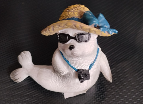 Deko seehund mit brille - mit,