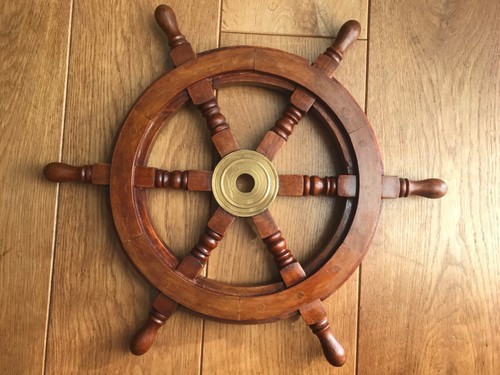Maritimes deko steuerrad holz - deko,