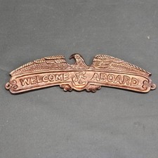 Goldenes Wandschild Welcome