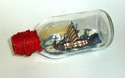 Vintage buddelschiff wikinger - buddelschiff,