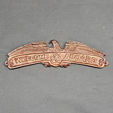 Goldenes Wandschild Welcome